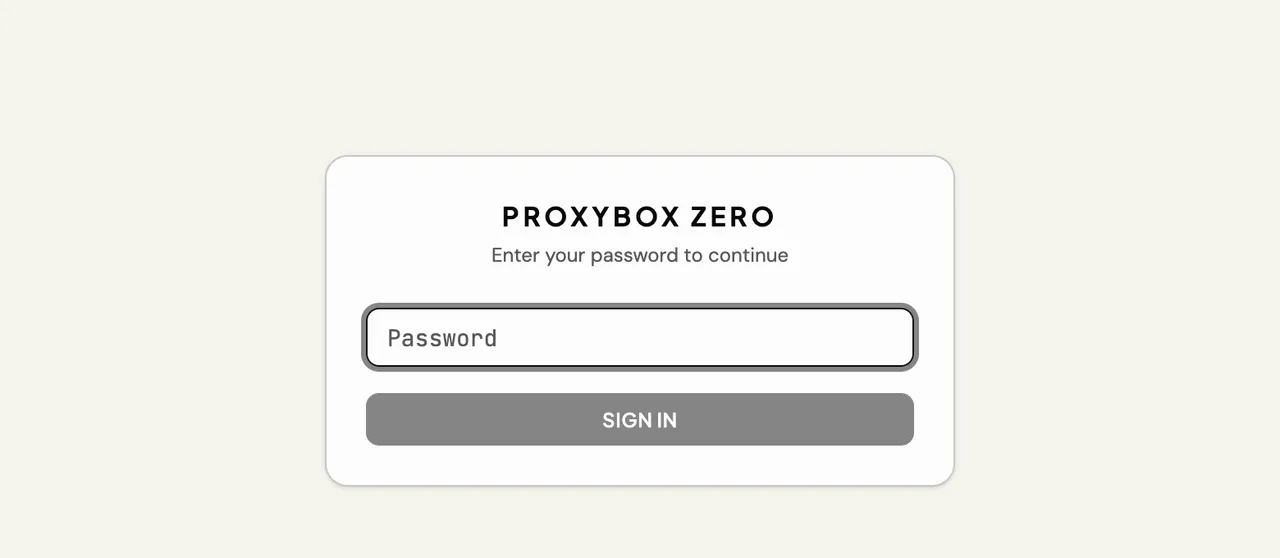 Login credentials prompt.